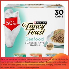 Purina Fancy Feast Seafood Classic Pat Wet Cat Food Cans - 3oz/30ct