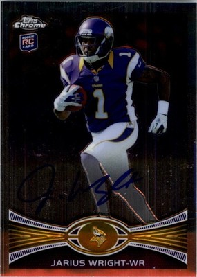 2012 Topps Chrome Rookie Autographs #203 Jarius Wright Auto FB