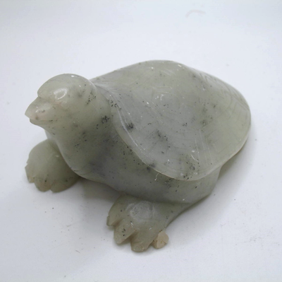 #ad #ad Vintage 4quot; carved green stone sea turtle figurine sculpture $18.00