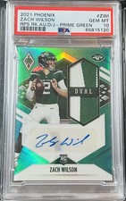 ZACH WILSON RC RPA~PSA-10~2021 PHOENIX #1/5~Dual Patch/Autograph-Rookie Auto