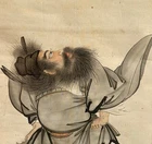 Superb signed scroll painting depicting  Shoki. 19th century ZM26