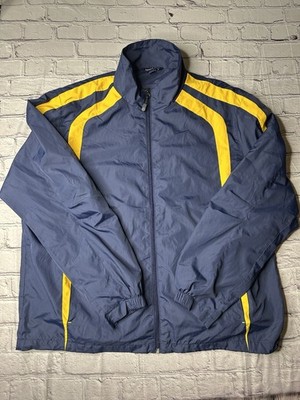 Sport-Tek Active Rain Jacket Men's Large Navy Blue Full Zip Nylon Windbreaker