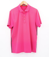 G/Fore Men's Essential Performance Pique Polo Knockout Pink Sz L