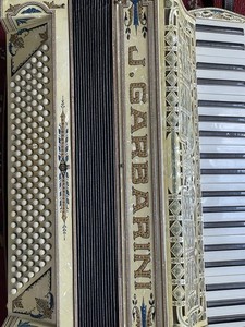 Antique One Of The Kind Piano Accordion J. Garbarini Mother Of Pearl  Italy