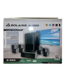 New in Open Box Solaris Audio S-550 5.1 Home Theater Surround Sound System 1500W
