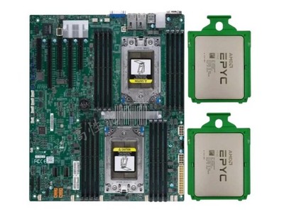Supermicro H11DSi Motherboard + 2x AMD EPYC 7742 CPU Processor Combos