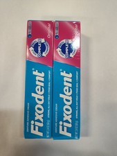 2 pk FIXODENT COMPLETE DENTURE ADHESIVE CREAM ORIGINAL 2.4 OZ