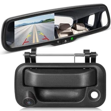 EWAY Tailgate Handle Backup Reverse Camera with 4.3" Rear View Mirror Monitor...