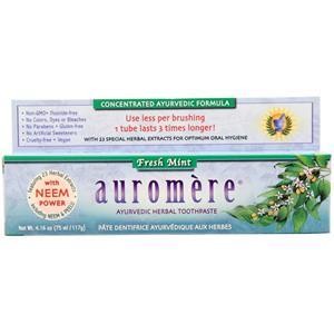 Auromere Ayurvedic Herbal Toothpaste Fresh Mint 4.16 oz