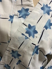 Yukata Indigo Star Pattern White Base Single Item Summer Wear Lightweight