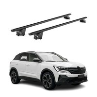 DachträGer GrundtäGer FüR Renault Austral 2022-2026 100Kg Alu Schwarz 2 Tlg Abe