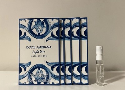5 X Dolce & Gabbana Light Blue Capri In Love EDP Pour Femme Sample Spray  1.5mL