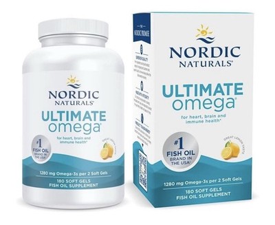 Nordic Naturals Ultimate Omega Lemon 1280mg Softgels - 180 Count