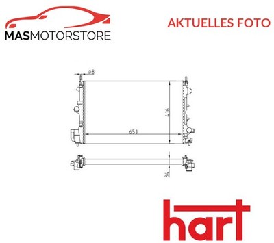 KÜHLER WASSERKÜHLER MOTORKÜHLER HART 620 237 H NEU OE QUALITÄT
