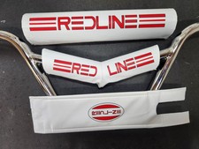 Old School BMX - Redline Style - early 80's logo - White and Red 