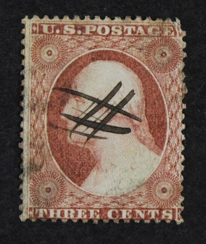 CKStamps: US Stamps Collection Scott#25A 3c Washington Used