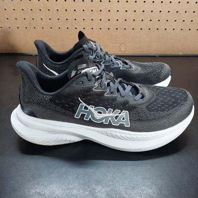 Hoka One One Mach 6 Black White Women's 9.5 B  Sneakers Jacquard 1147810-BWHT