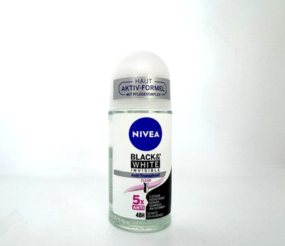 Nivea antiperspirant Invisible Black & White CLEAR roll-on 50ml  FREE SHIPPING