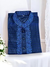 Blue, Soft Cotton Traditional Boys Kurta, 018