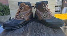Polo Ralph Lauren Country BT II Leather Duck Boots Brown Black Size 10D