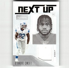 2020 Panini Playbook D'Andre Swift Next Up Jerseys #NU-9