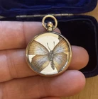 Antique 9ct Rolled Gold Small Photo Locket Memorial Pendant