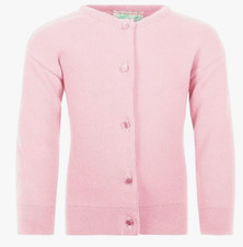 Julius Berger Girls Pink Cotton - Super Soft Feels Like Cashmere - Cardigan