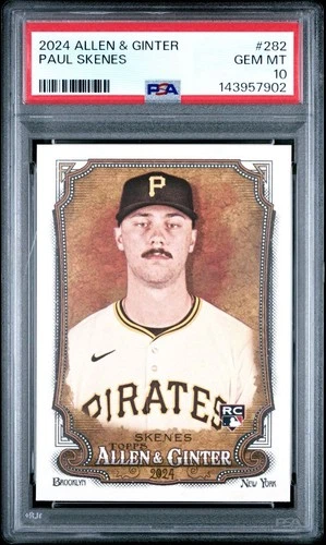 2024 Topps Allen & Ginter Paul Skenes Pittsburgh Pirates #282 RC PSA 10
