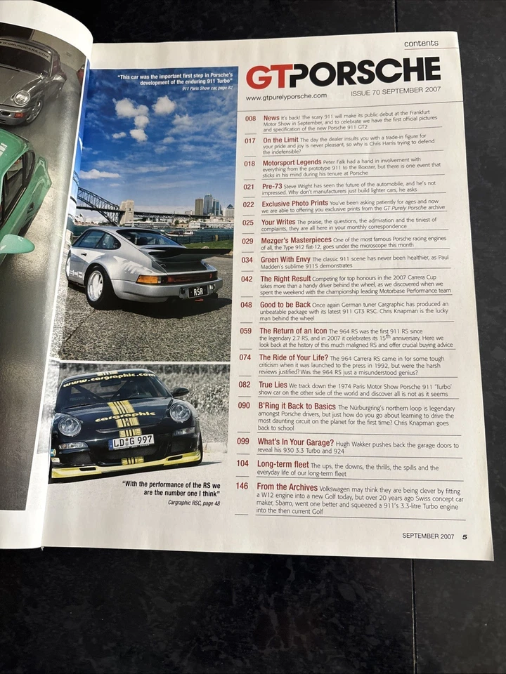 GT Purely Porsche Magazines x3 2007 - Issues 68-70 - 997 GT2, 964 RS, RUF RGT - Image 4 of 4
