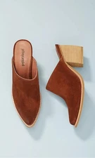 Jeffrey Campbell Womens Favela Brown Suede Mule Clogs Size 9.5