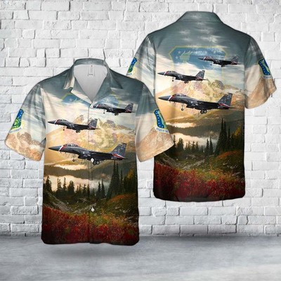 Air Force Aloha Shirt US Air Force 48th Fighter Wing new heritage F 15E Strike E