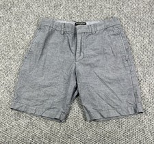 Banana Republic Aiden Club Shorts Mens 30 Gray Chino Flat Front Casual Preppy