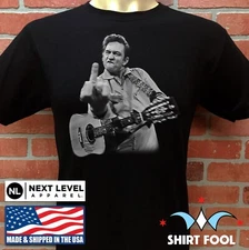 JOHNNY CASH GIVING THE FINGER ***SAN QUENTIN PRISON*** T-SHIRT