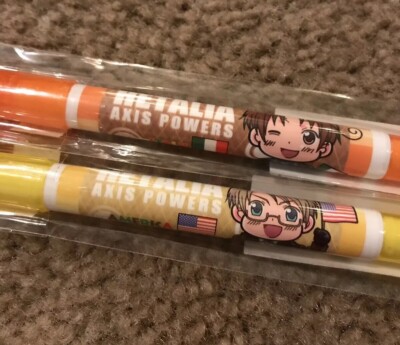 Hetalia Axis Powers Pen Stationary Anime Manga Italy Highlighter Set Lot America
