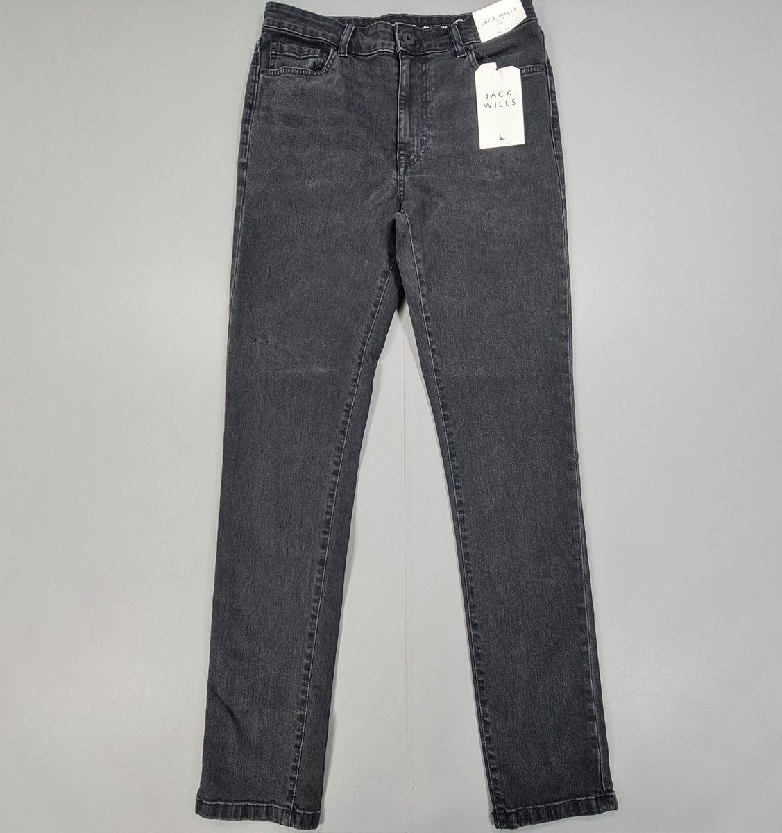 Jack Wills Mens Jeans Black W32 L34 Skinny Fit Stretch Denim UK