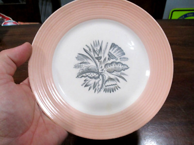 Triumph  American Limoges Yorktown-T76 1/4'' Karen Peach & White soup bowl plate