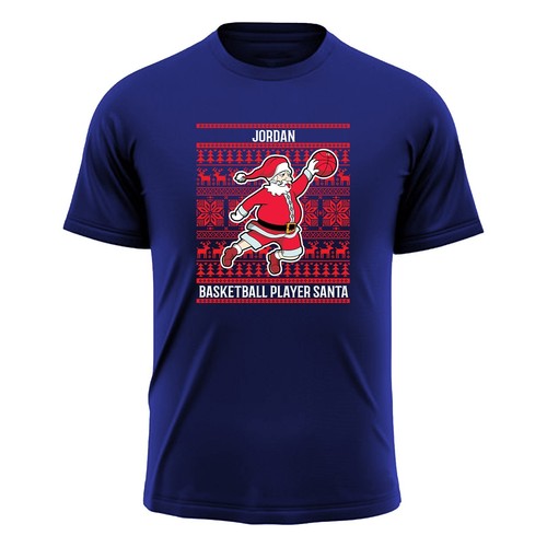 American Santa Christmas Mens Short Sleeves TShirt Sports Xmas Graphics Gift Tee - Picture 11 of 12