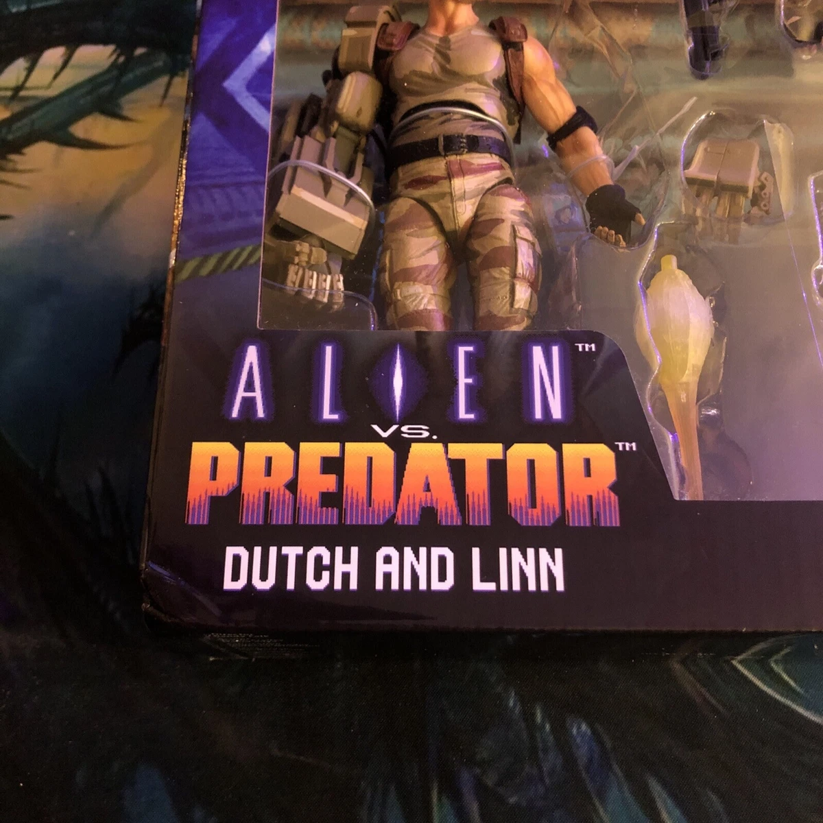 NECA Alien vs Predator 7 DUTCH LINN Figure 2 Pack AVP Arcade