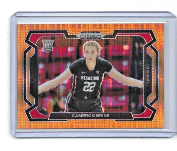 2024-25 Prizm Draft Picks Cameron Brink Orange Pulsar Variation RC #89 48/49