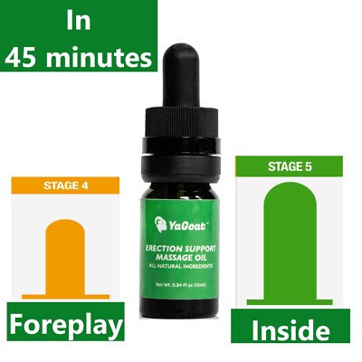 YaGoat Herbal Massage Oil For Men Erection - Erectile Cream - ED - 10 USES