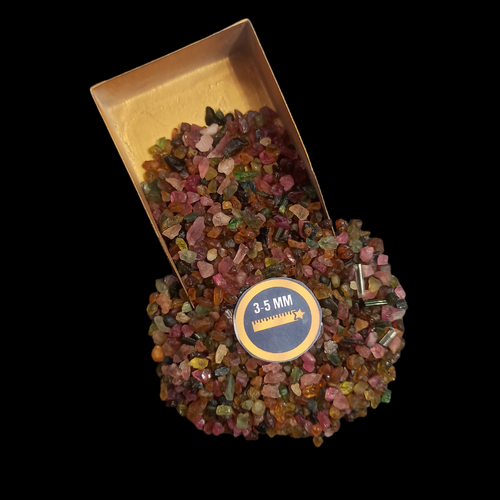 Natural Multi Tourmaline coarse Crushed Powder For Massage Use jewelry Making - Picture 13 of 17