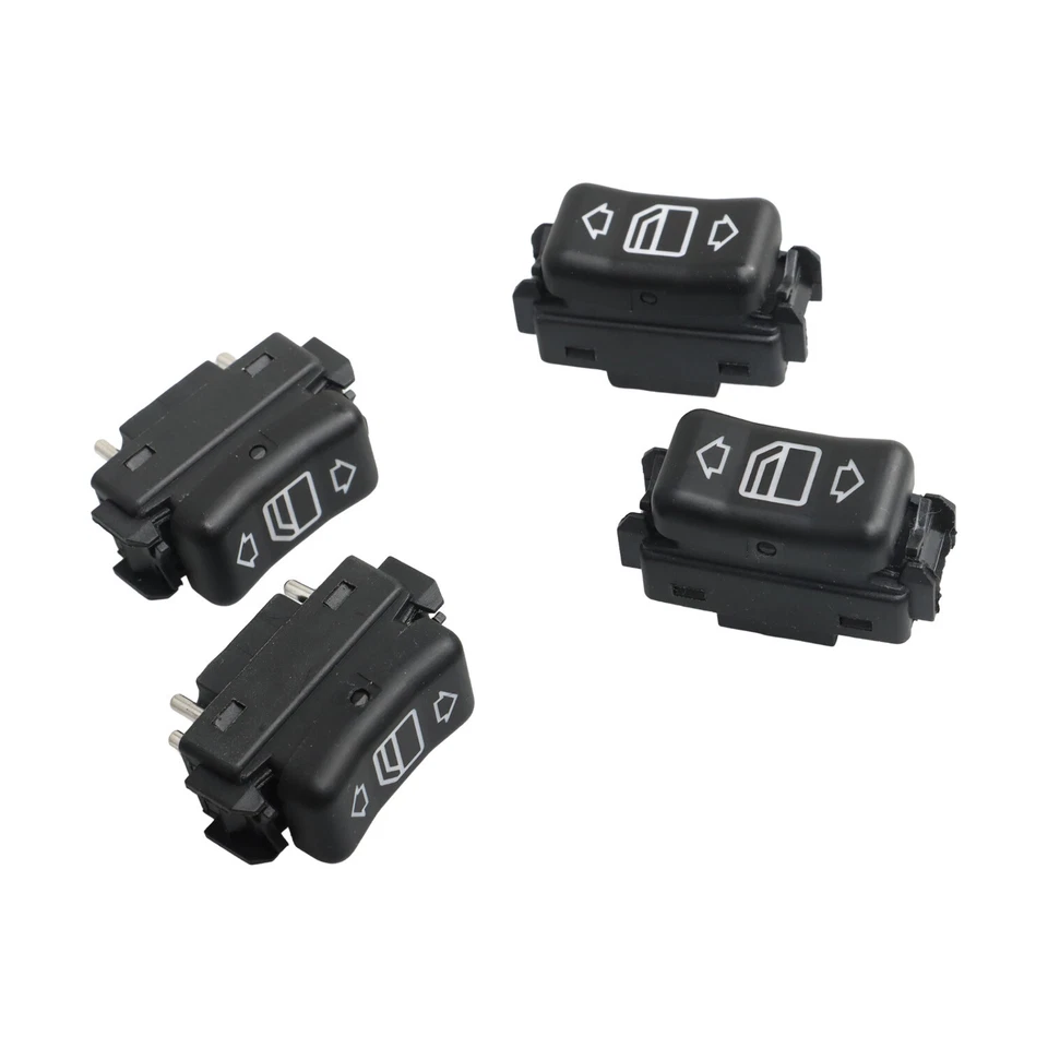 Juego de 4 interruptores de cristal de alimentación de consola aptos para Mercedes-Benz 420SEL 300TE 190E Foto 2 de 4