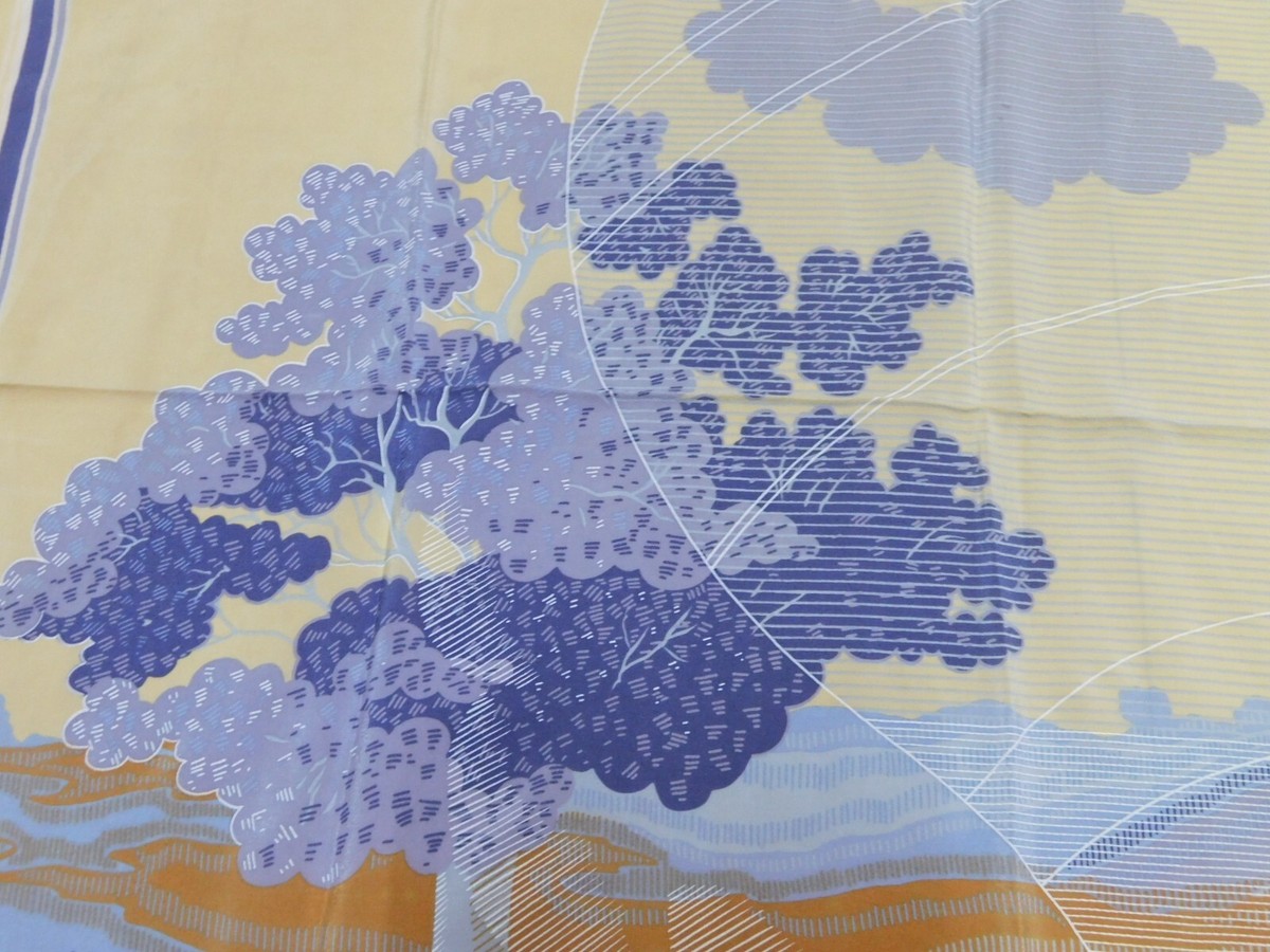 Grand Foulard En Soie Vintage – 86x90cm, Années 80, Multicolore, Femme