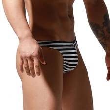 Men's Swim Bikini Swimwear Sunbathing Breathable Expose G-strings Swimsuit