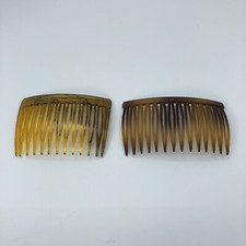 Vintage faux tortoise hais combs lucite plastic Scunci