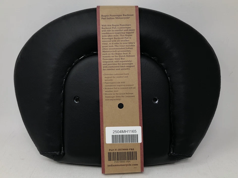 Almohadilla de respaldo de pasajero Indian Motorcycle 1901 Rogue 2879666-VBA negra Foto 2 de 4