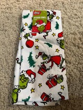 GRINCH KITCHEN HAND TOWELS - NAUGHTY & CHRISTMAS MEANING You Pick Which Design!