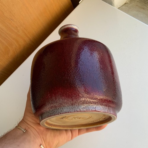 B&G Bing & Grondahl Oxblood Art Glaze Stoneware Vase Valdemar Pedersen 20thC 1st - Picture 8 of 12