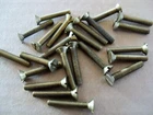 Brass Machine Screws - Slotted Flat Head - #8-32 x 1" - Fine Thread Bolts