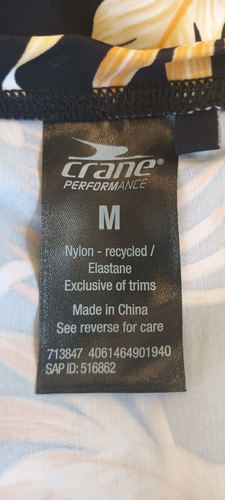 Crane Women’s Rashie Vest Swimwear Sz Medium Short Sleeves **Cheap $7 Post** - Picture 3 of 4